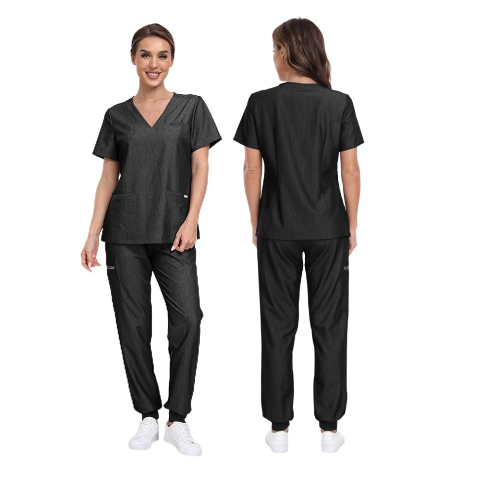 Black Scrub Jogger Set Size X-Small